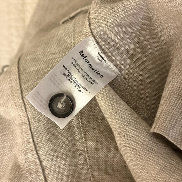 Reformation Tazz Linen Maxi Skirt - Oatmeal Size 8 - Picture 6 of 6